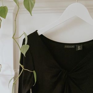 Cross twist long sleeve shirt